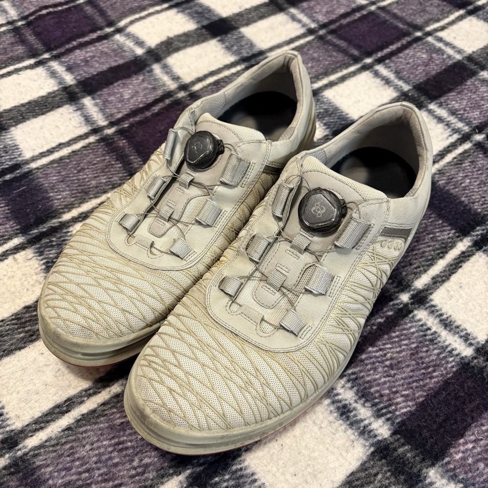 Ecco Hydromax Cage Pro BOA Gray Golf Shoes Spikeless Men's‎ 46 EU Extra Width